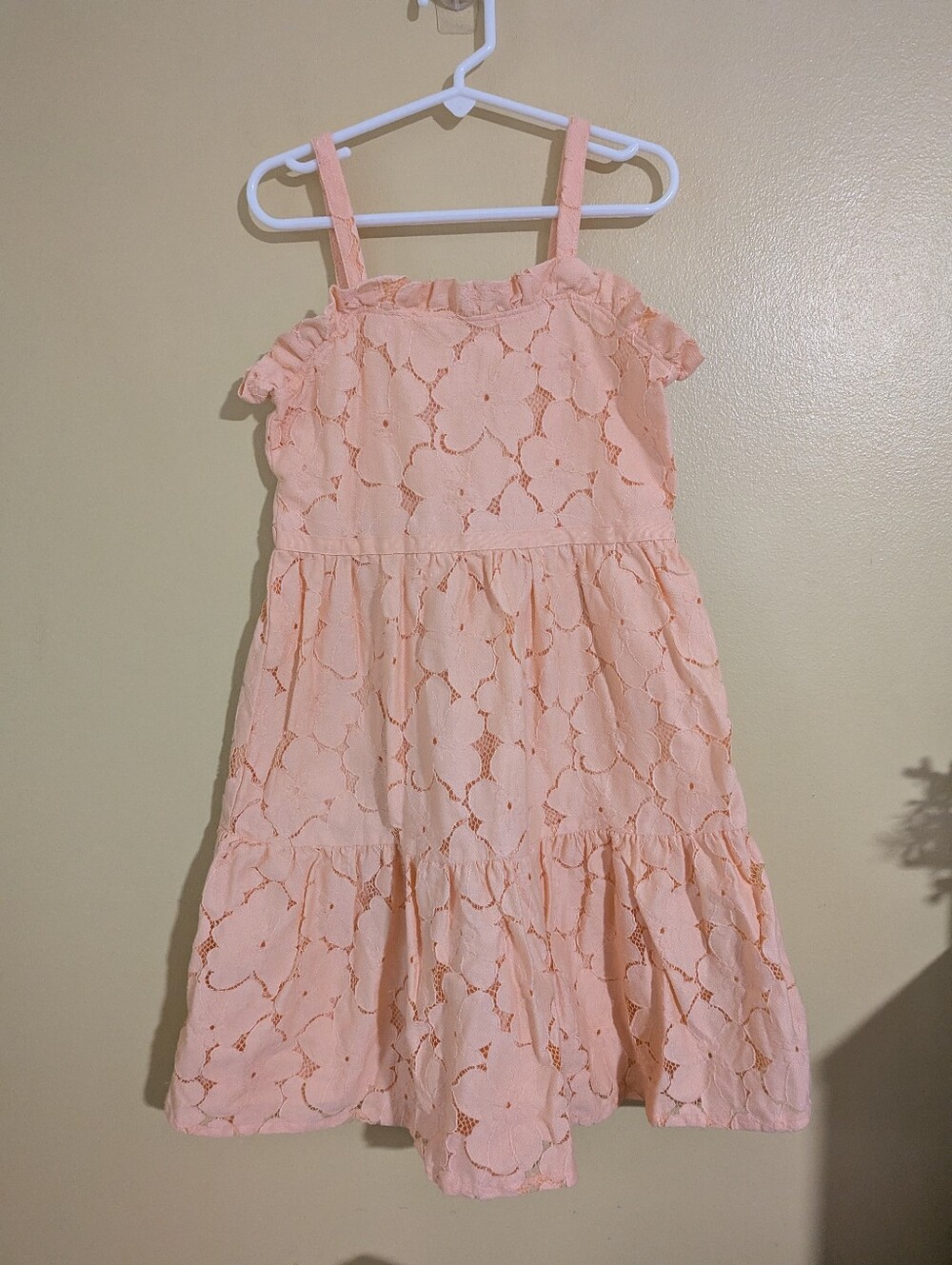 Janie & Jack Peach Lace Dress 7